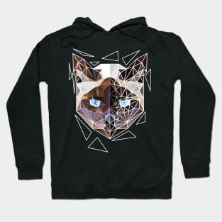 Siamese cat geometry Hoodie